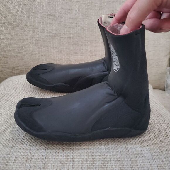 🌊 RIP CURL 🌊 NEW! Rubber Soul Plus 3MM Split Toe Surf Booties -[Size 6, Black] - Picture 8 of 15